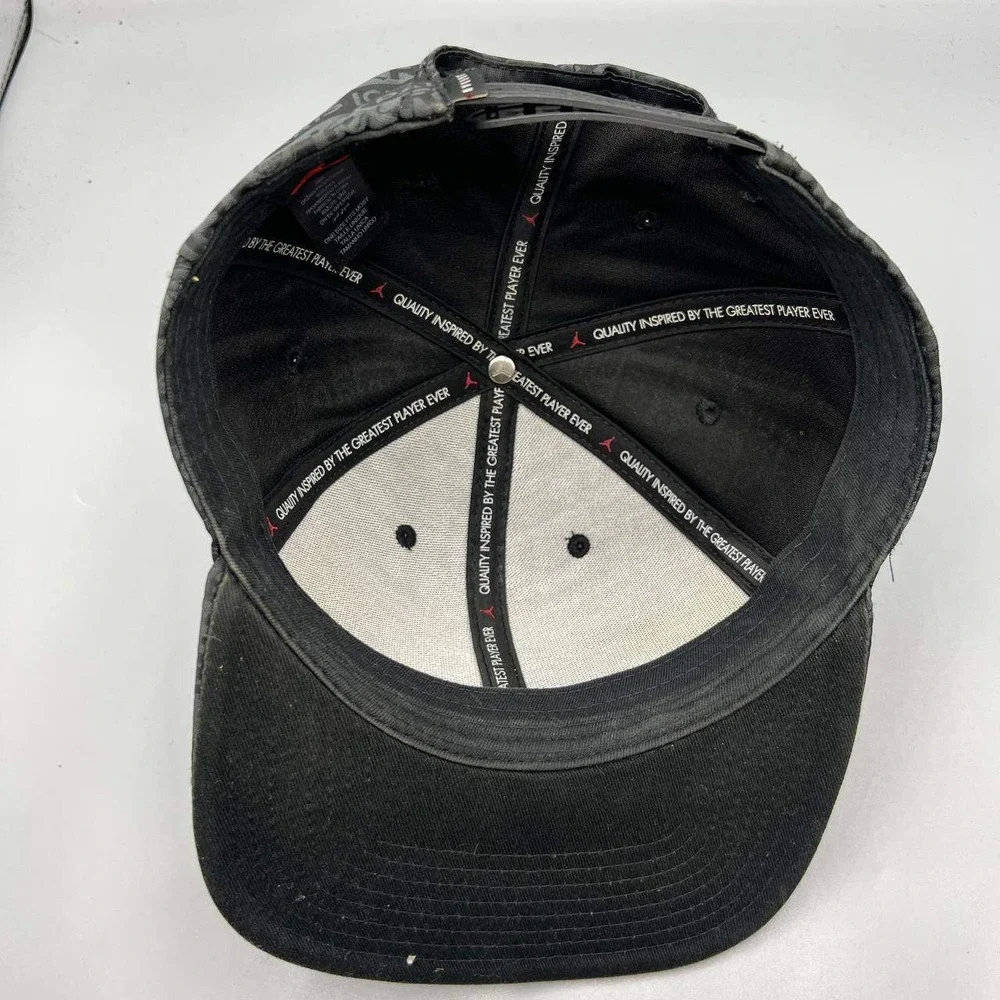 Air Jordan Paris Saint Germain Hat Men Black All Over Logo Jumpman Snap Back Cap